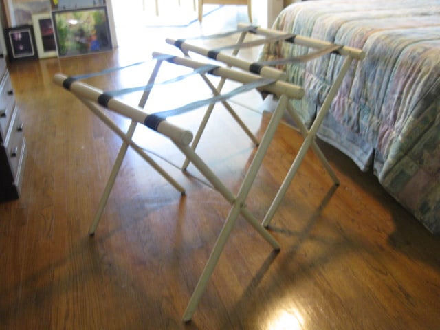 Pair of Painted Luggage Racks: 30" x 19" x 27", Local Pickup Only