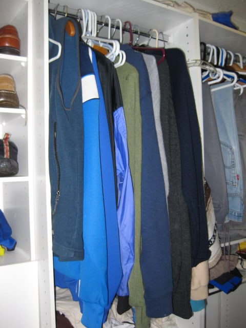 Contents of Walk-In Closet-Nice Men's Sport Coats, Jackets, Coats, Dress Pants, Shirts, etc. - 13
