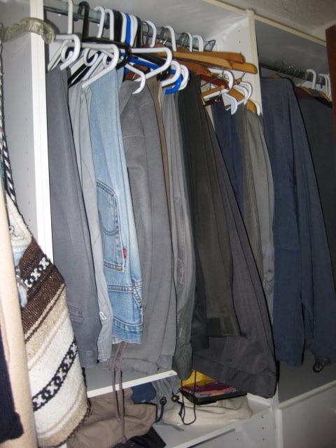 Contents of Walk-In Closet-Nice Men's Sport Coats, Jackets, Coats, Dress Pants, Shirts, etc. - 14