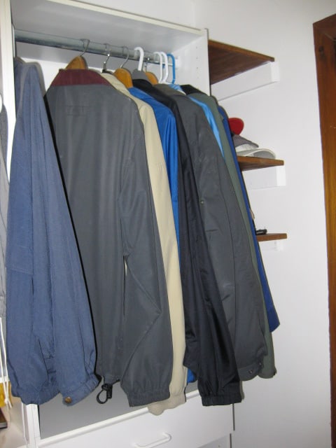 Contents of Walk-In Closet-Nice Men's Sport Coats, Jackets, Coats, Dress Pants, Shirts, etc. - 15