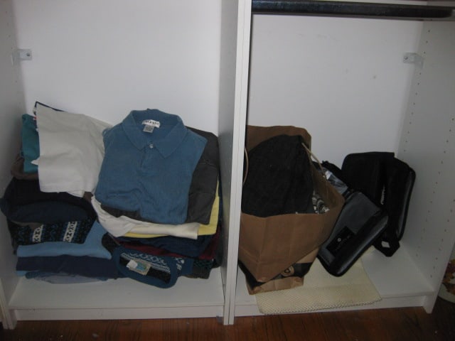 Contents of Walk-In Closet-Nice Men's Sport Coats, Jackets, Coats, Dress Pants, Shirts, etc. - 16