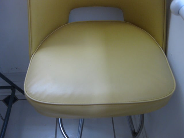 Sears & Roebuck Harvest Gold Vinyl Swiveling Bar Chair - 2