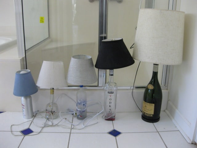 Five Custom Made Liquor Bottle Table Lamps: Local Pickup Only