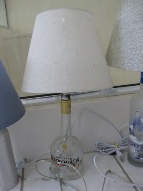 Five Custom Made Liquor Bottle Table Lamps - 3