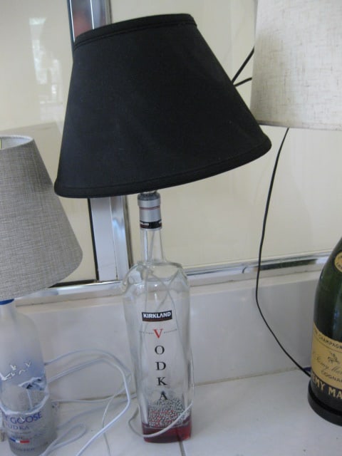 Five Custom Made Liquor Bottle Table Lamps - 5