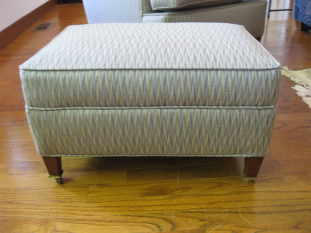 Southern Tier Upholstery Midcentury Armchair with Matching Ottoman - 10