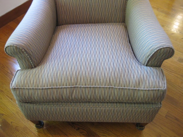 Southern Tier Upholstery Midcentury Armchair with Matching Ottoman - 3