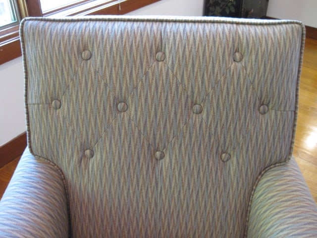 Southern Tier Upholstery Midcentury Armchair with Matching Ottoman - 4