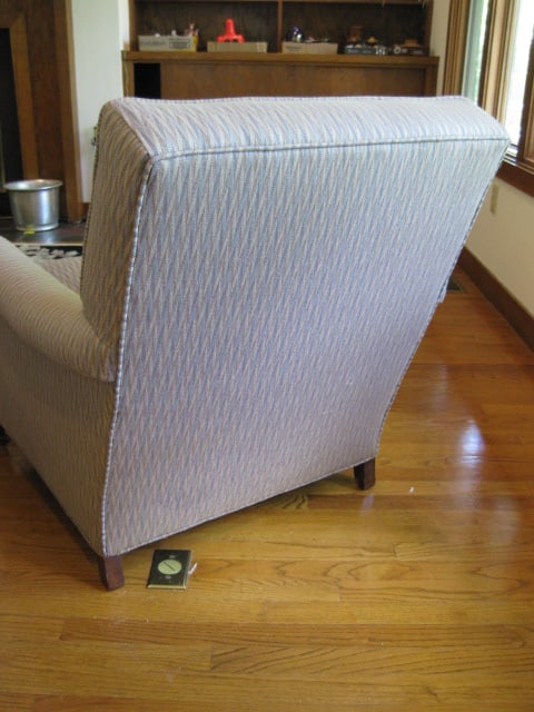 Southern Tier Upholstery Midcentury Armchair with Matching Ottoman - 6