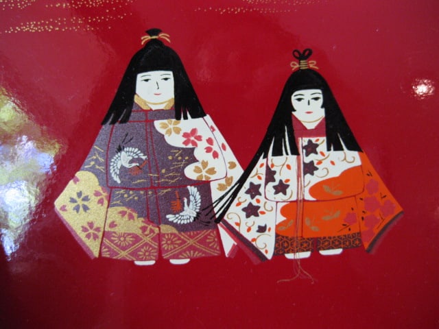 Lacquered Chinese Serving Tray and Brown Clay Tea Set - 3