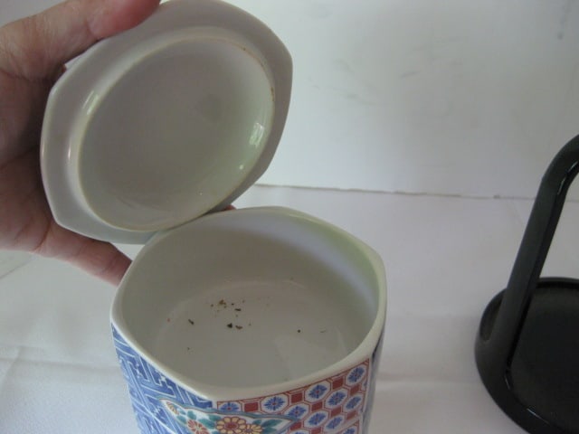 Chinese Porcelain Stacking Trinket Box Set with Wood Holder - 4