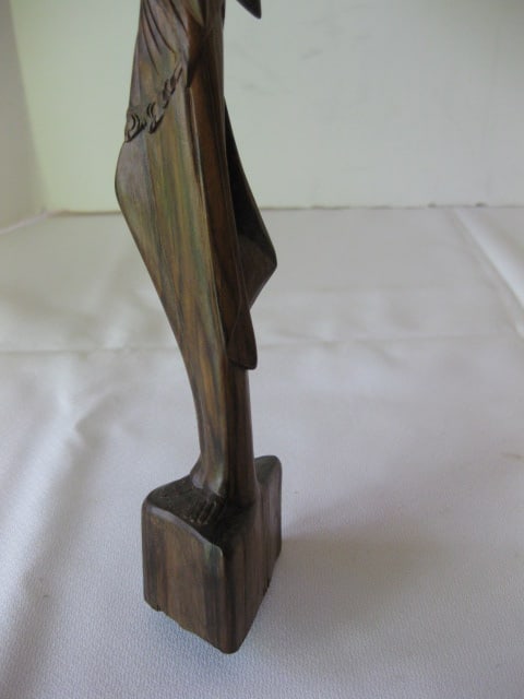 Carved Wood Tibetan Goddess Statue - 7