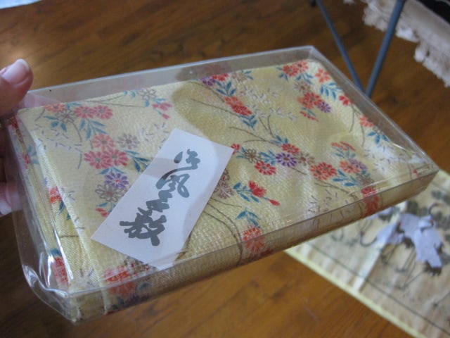 Chinese Silk Fabric Panel, Scarves and Geisha Shoes - 7