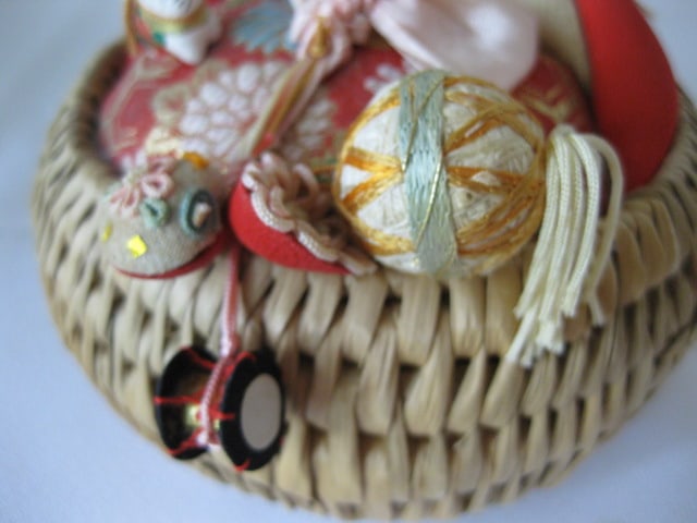 Handpainted Porcelain Geisha Figures, Handpainted Fabric Woman and - 9