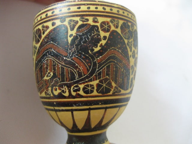 Greek Pottery Urn and Miniature Olive Oil Jug - 10