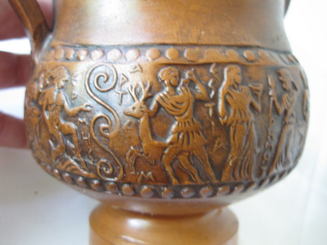 Greek Pottery Urn and Miniature Olive Oil Jug - 4