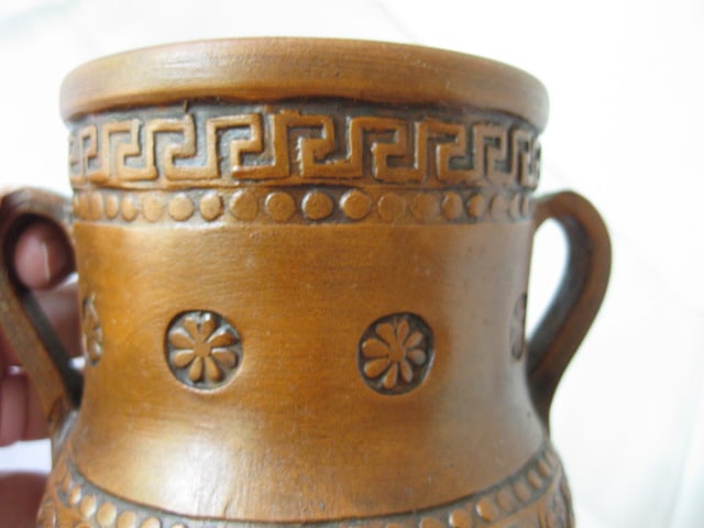 Greek Pottery Urn and Miniature Olive Oil Jug - 5