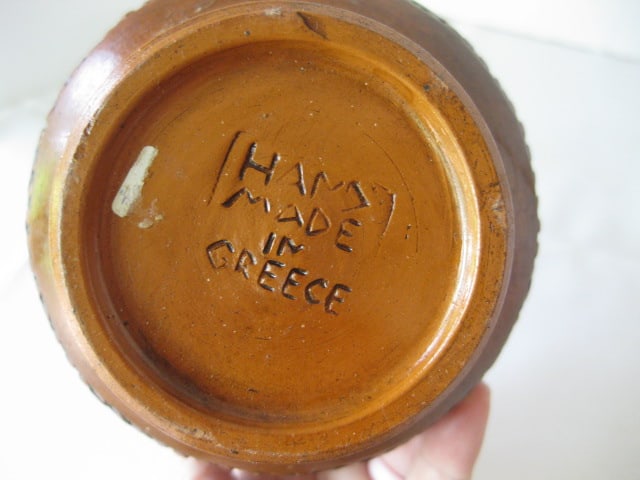 Greek Pottery Urn and Miniature Olive Oil Jug - 6
