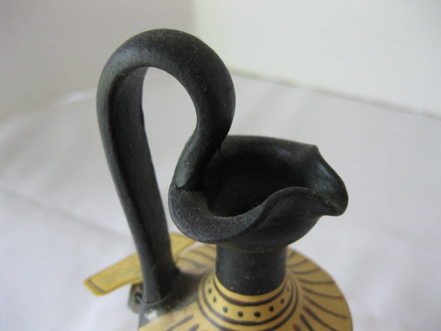 Greek Pottery Urn and Miniature Olive Oil Jug - 8