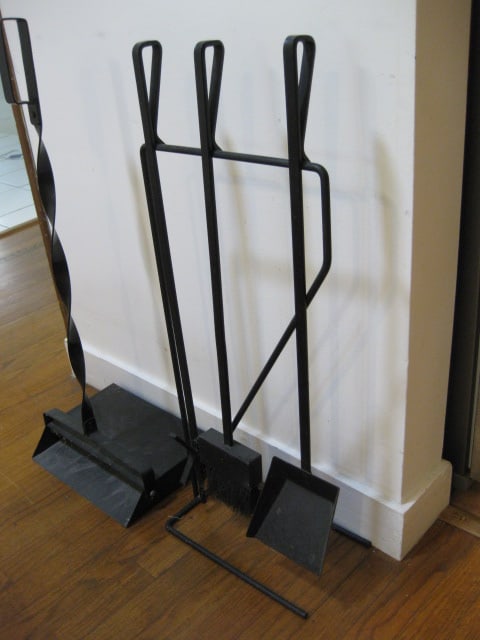 Wrought Iron Fireplace Set and Dustpan - 2