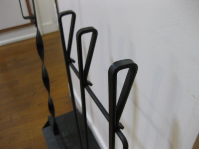 Wrought Iron Fireplace Set and Dustpan - 3