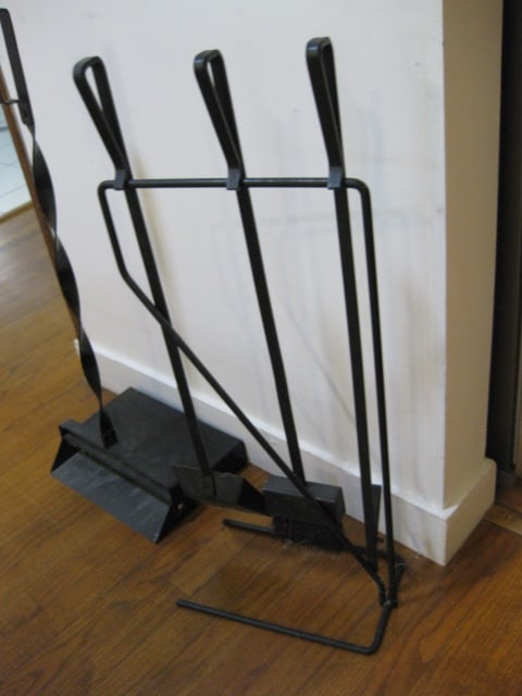 Wrought Iron Fireplace Set and Dustpan - 4