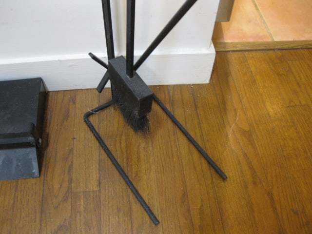 Wrought Iron Fireplace Set and Dustpan - 5