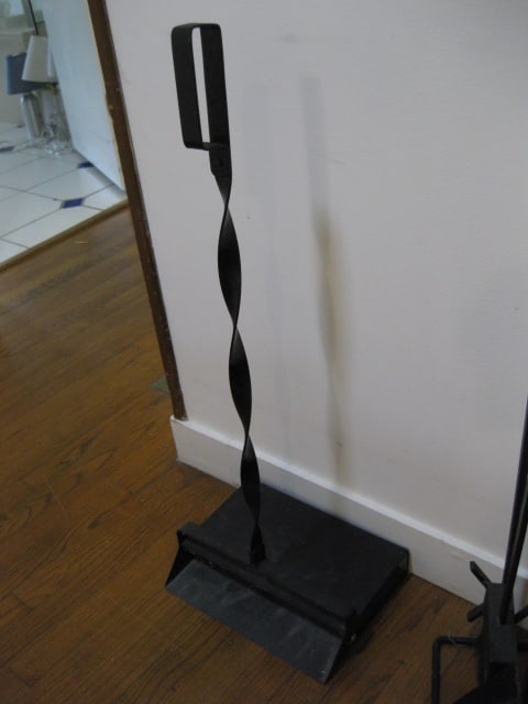 Wrought Iron Fireplace Set and Dustpan - 7