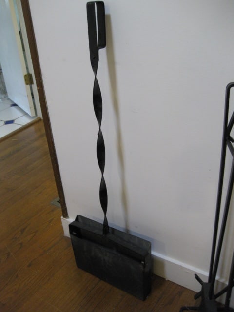 Wrought Iron Fireplace Set and Dustpan - 8