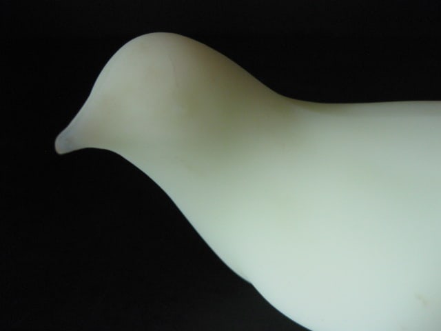 Uranium/Vaseline Custard Glass Bird - 2