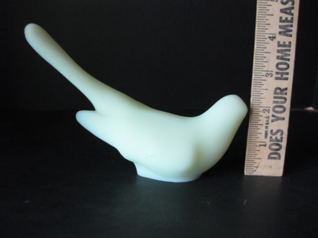 Uranium/Vaseline Custard Glass Bird - 3