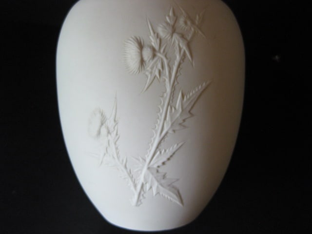 Dabrowski Thistle in Relief Porcelain Vase - 3