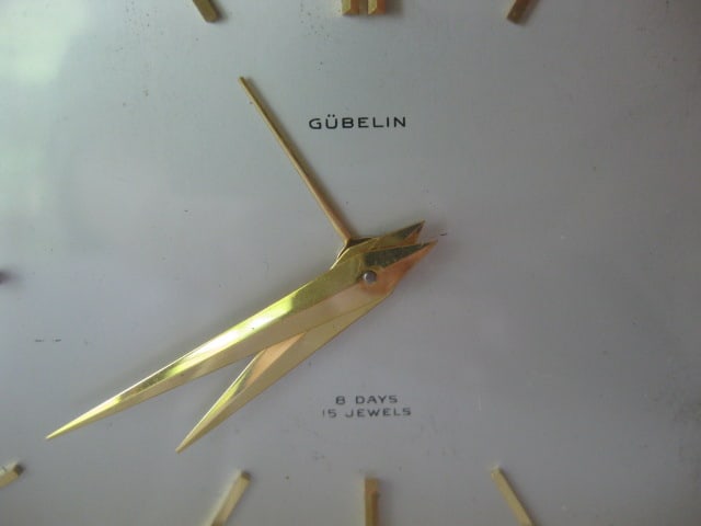 Gubelin Swiss 8 Day Wind-Up Brass Alarm Clock - 2