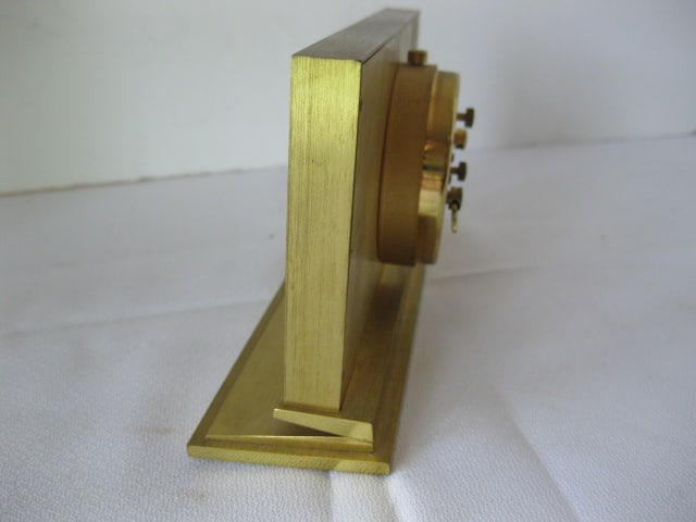 Gubelin Swiss 8 Day Wind-Up Brass Alarm Clock - 3