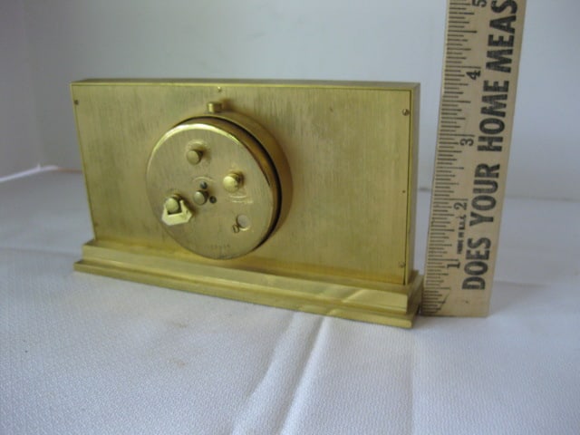 Gubelin Swiss 8 Day Wind-Up Brass Alarm Clock - 4