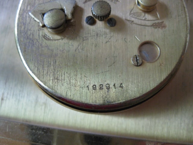 Gubelin Swiss 8 Day Wind-Up Brass Alarm Clock - 7
