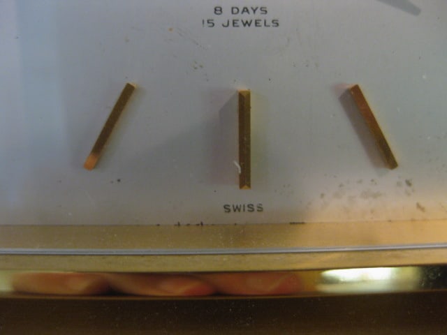 Gubelin Swiss 8 Day Wind-Up Brass Alarm Clock - 8