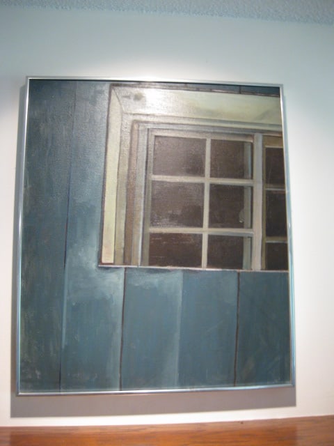 Artist Signed Original Window Architectural Canvas Artwork: 24 1/4" x 28 1/4", signed on back