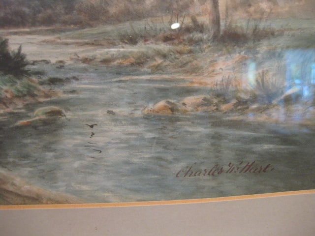 Charles W. Hart Signed Landscape Artwork - 5