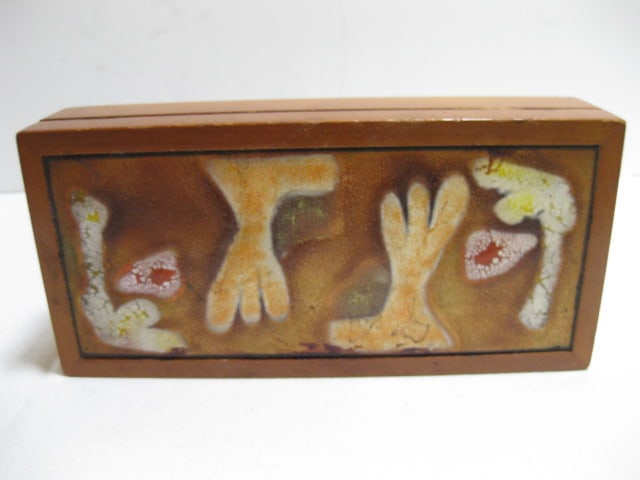 Porcelain Lined Wood Humidor with Enameled Copper Top - 2