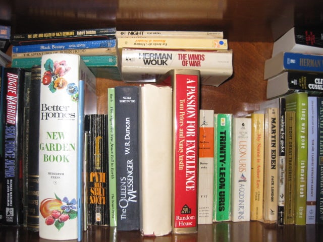 Contents of Built-In Bookcase-Classic Novels, Travel and Art Coffee Table Books, - 11