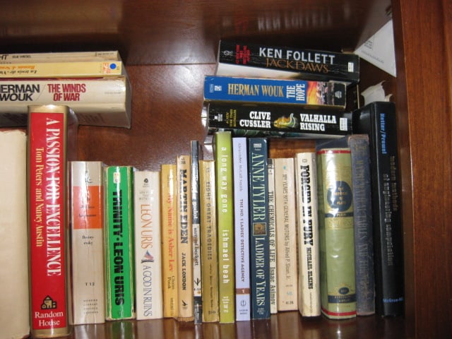 Contents of Built-In Bookcase-Classic Novels, Travel and Art Coffee Table Books, - 12