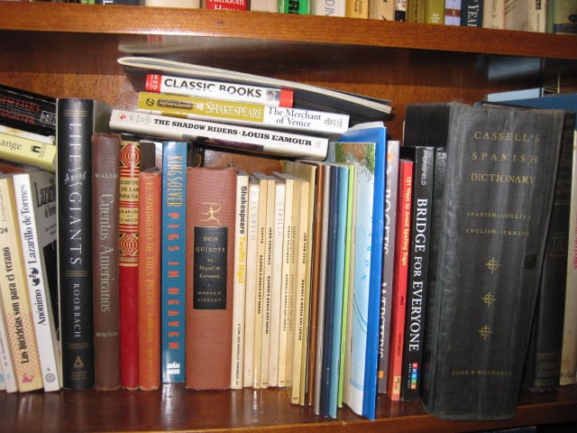 Contents of Built-In Bookcase-Classic Novels, Travel and Art Coffee Table Books, - 14