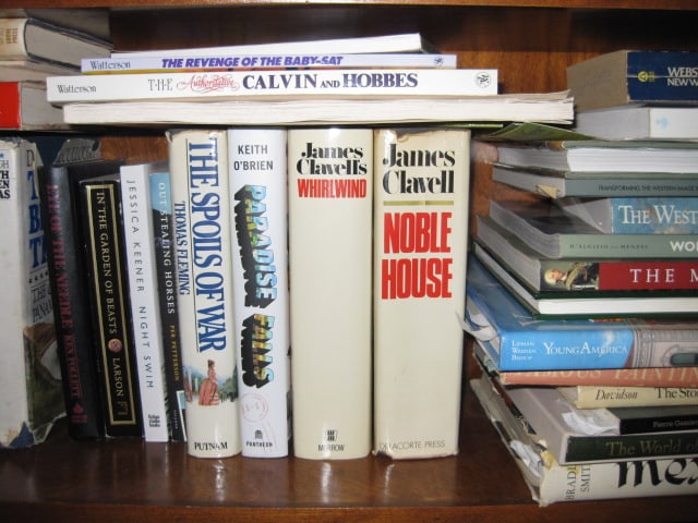 Contents of Built-In Bookcase-Classic Novels, Travel and Art Coffee Table Books, - 17