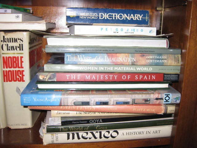 Contents of Built-In Bookcase-Classic Novels, Travel and Art Coffee Table Books, - 18