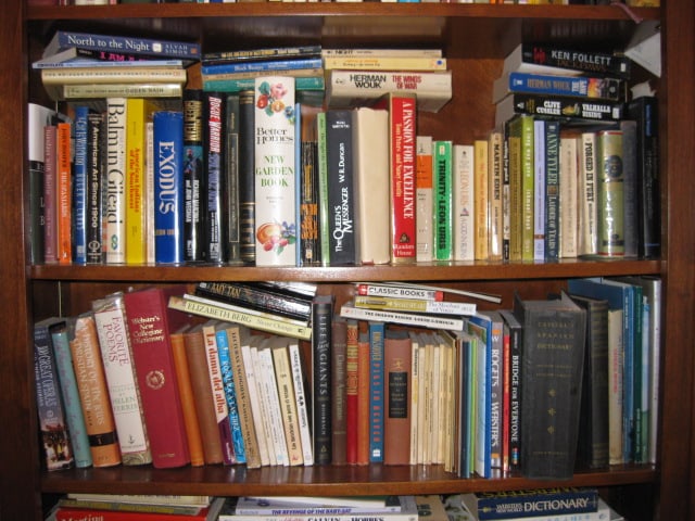 Contents of Built-In Bookcase-Classic Novels, Travel and Art Coffee Table Books, - 3
