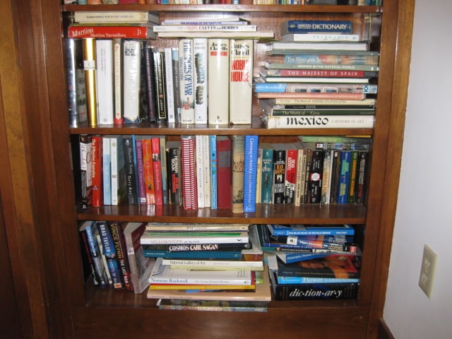 Contents of Built-In Bookcase-Classic Novels, Travel and Art Coffee Table Books, - 4