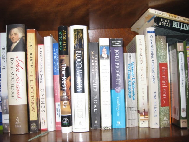 Contents of Built-In Bookcase-Classic Novels, Travel and Art Coffee Table Books, - 8