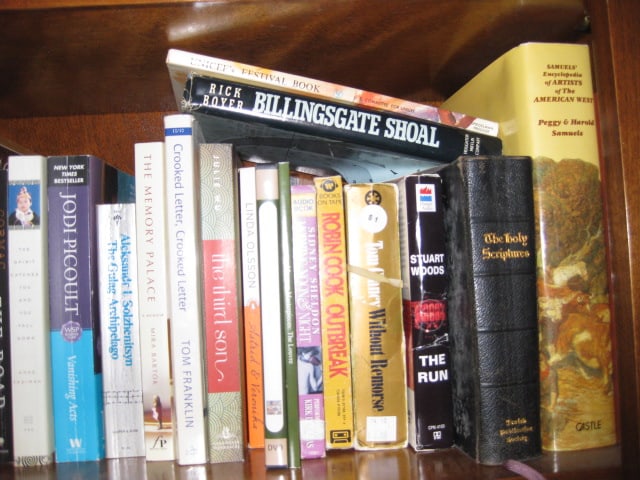 Contents of Built-In Bookcase-Classic Novels, Travel and Art Coffee Table Books, - 9