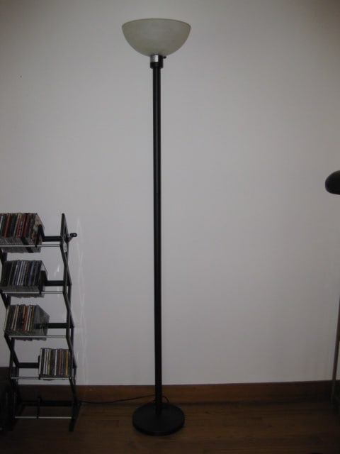 3-Way Black Torchiere Floor Lamp - 2